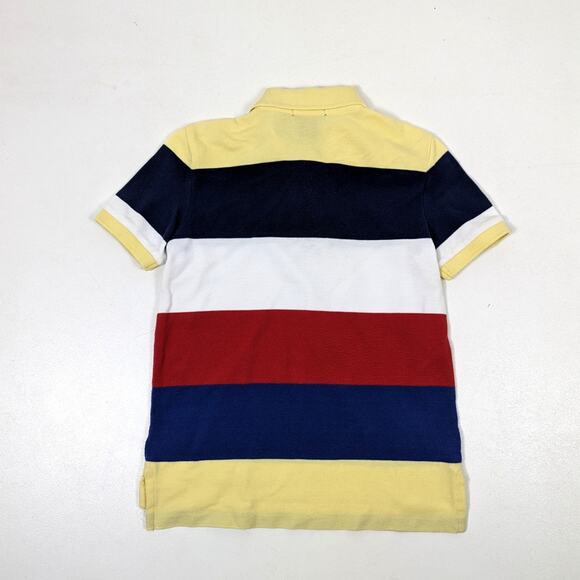Vtg Polo Ralph Lauren Shirt Boys Sz 7 Colorblock Stripe Short Sleeve Preppy - Picture 3 of 6